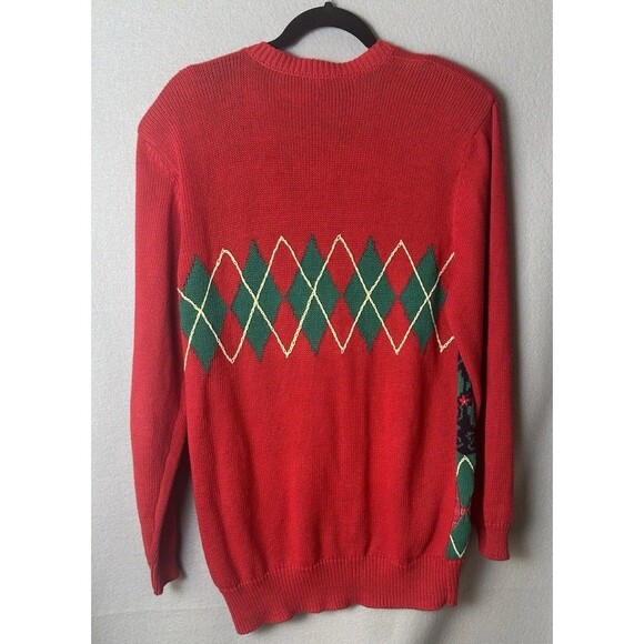 VTG Susan Bristol Cardigan Sweater 90s Teacher Apple Flowers Cottagecore Sz M - Picture 8 of 14